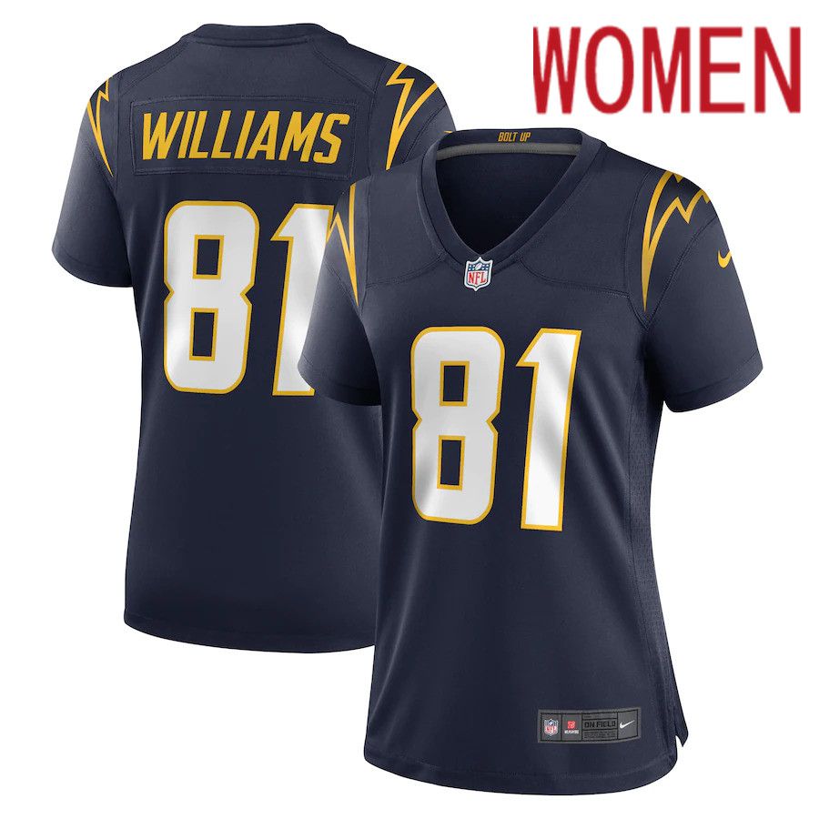 Women Los Angeles Chargers #81 Mike Williams Nike Navy Alternate Team Game NFL Jersey->women nfl jersey->Women Jersey